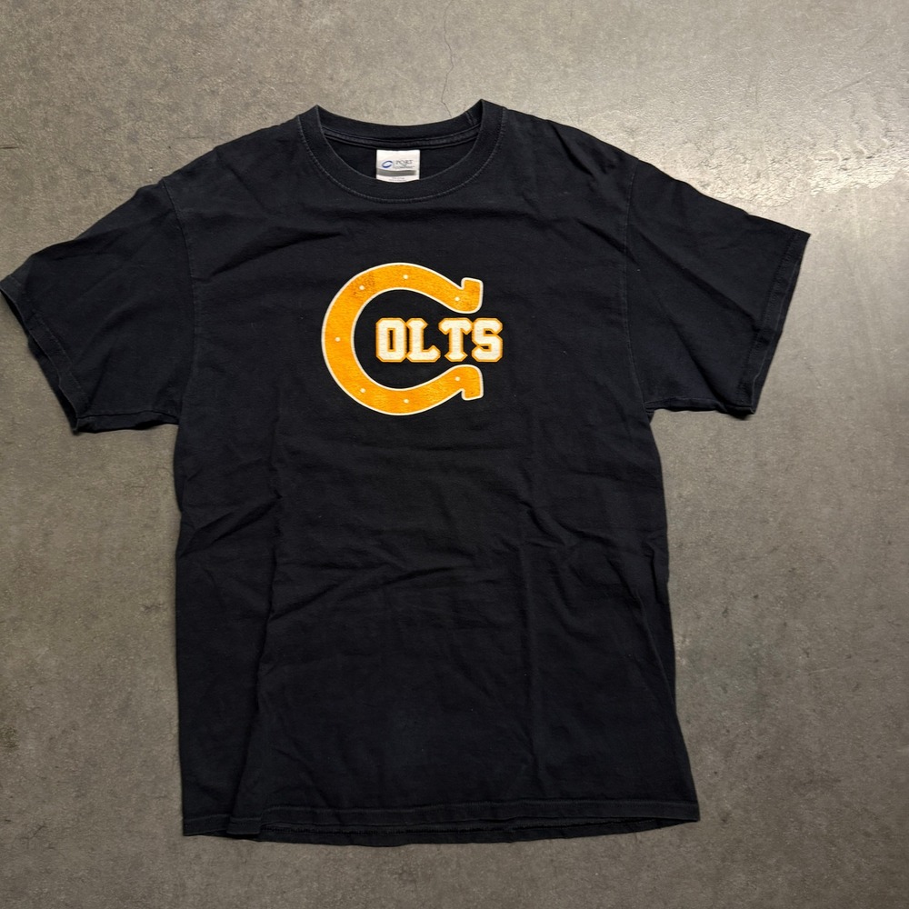 Port and Company Colts 1700 Horsepower Lead The Stampede Graphic T-Shirt Black M